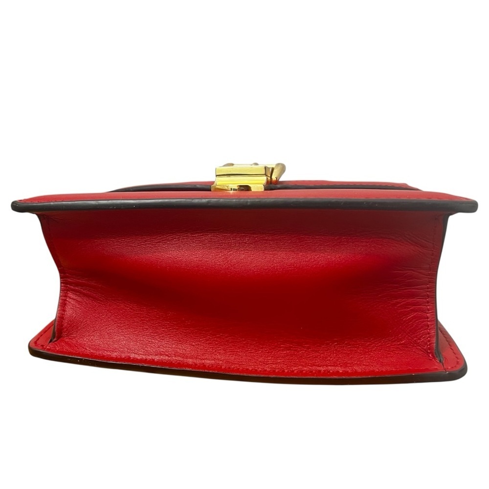 Gucci Sylvie Super Mini Red Calfskin Leather Bag - Picture 4 of 16
